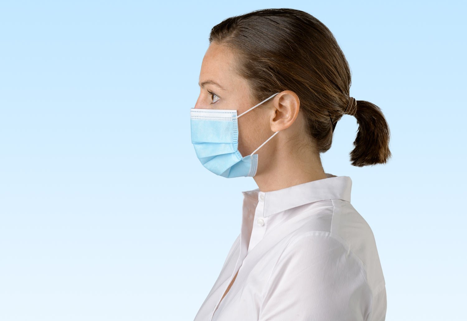 Image of person wearing a Detmold Medical face masks